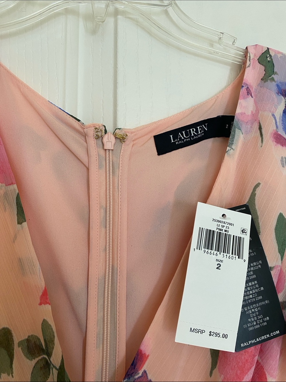 Ralph Lauren Pink Floral Chiffon Maxi Dress - Picture 4 of 6